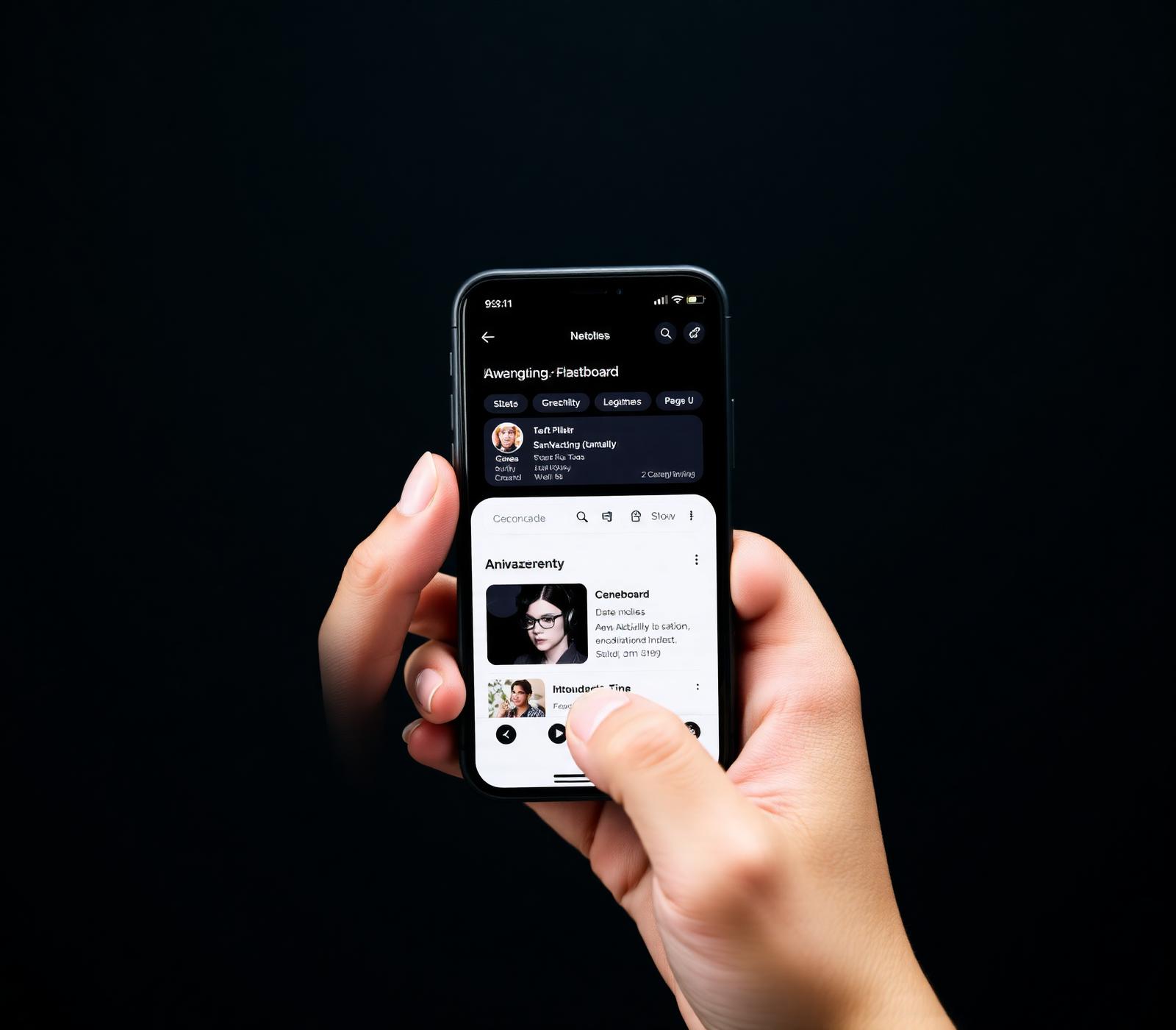 NAALA control platform on a smartphone